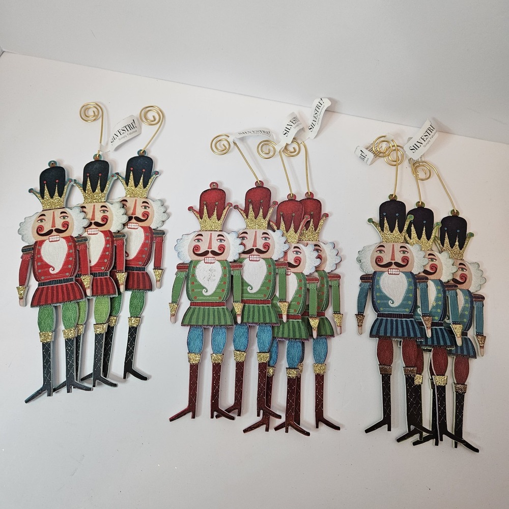 Demdaco/Silvertri Joy & Sparkle Nutcracker Ornaments Christmas NWT Sparkle Set10